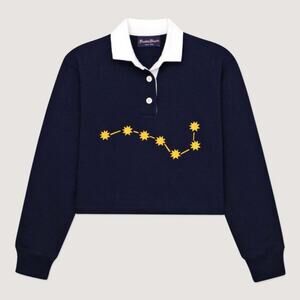 Rowing Blazers Constellation Cropped Rugby Sweater Preppy Ivy League